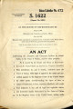 75th U.S. Congress, 1st Session. An Act. Union Calendar No. 472. Report No. 1293. S. 1622.