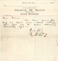Personal records and correspondence:  1903.  Green McCurtains [personal?] accounts and...