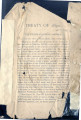 Loose pages from a text or other book.  Pages are entitled, ""Treaty of 1837""...