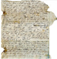 General correspondence and records: July 19, 1866.  Deed [torn fragment] for parcel of land in...