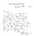 Letter from Representative Murphy (U. S. Congress) to Pleasant Porter re:  a Creek claim of money...
