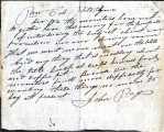 From John Pages.  To Col. Peter P. Pitchlynn.  Dated 1841.  Re: monitors request more meat and...