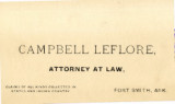 Correspondence from Campbell LeFlore to Carrie LeFlore regarding family and financial matters, and...