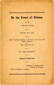 Court of Claims of The United States. Claimant's Reply Brief. John T. Ayres, Executor of the...