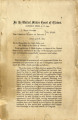 Court of Claims. Suit Filed by Petitioner. J. Hale Sypher v. The Choctaw Nation of Indians....