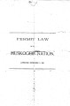 Printed copy of ""Permit Law of the Muskogee Nation, approved November 5,...