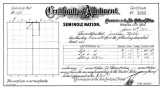 Seminole Nation Certificate of Allotment to Jacksey Watko.