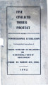 Pamphlet:  ""Five Civilized Tribes Protest against Congressional Legislation...