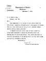 Letter from Acting U. S. Attorney General C. H. Robb to G. W. Grayson answering a request for...